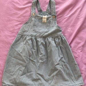 H&M Blue and White Striped Kids Overalls
